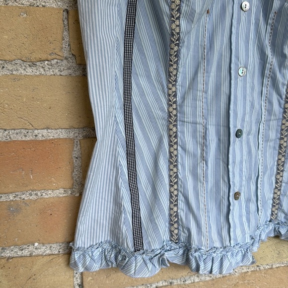 Hugo Boss Blue Striped Sleeveless Top - Picture 2 of 5